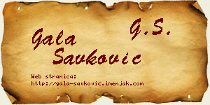 Gala Savković vizit kartica